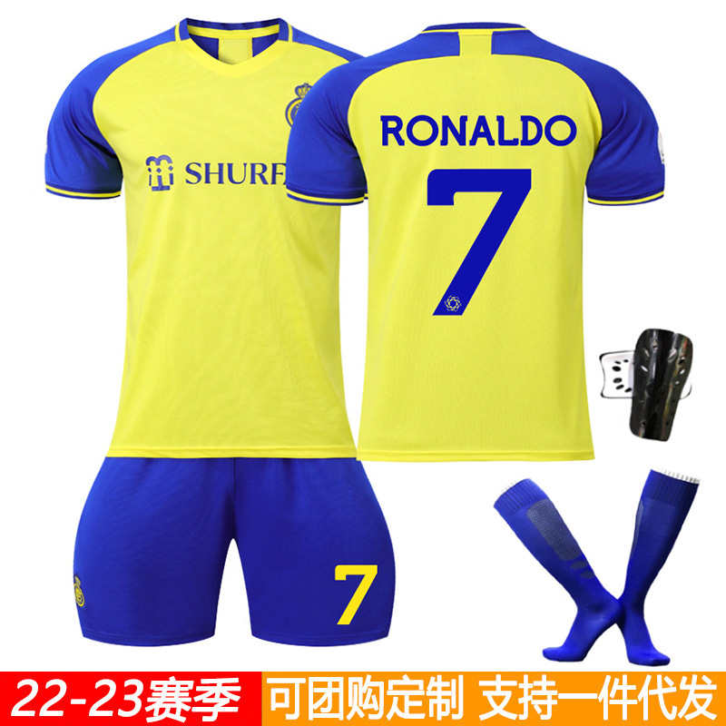 22-23 No. 7 C Luo jersey for Victory home in Riyadh Saudi league football uniform printed short sleeve suit Rona
