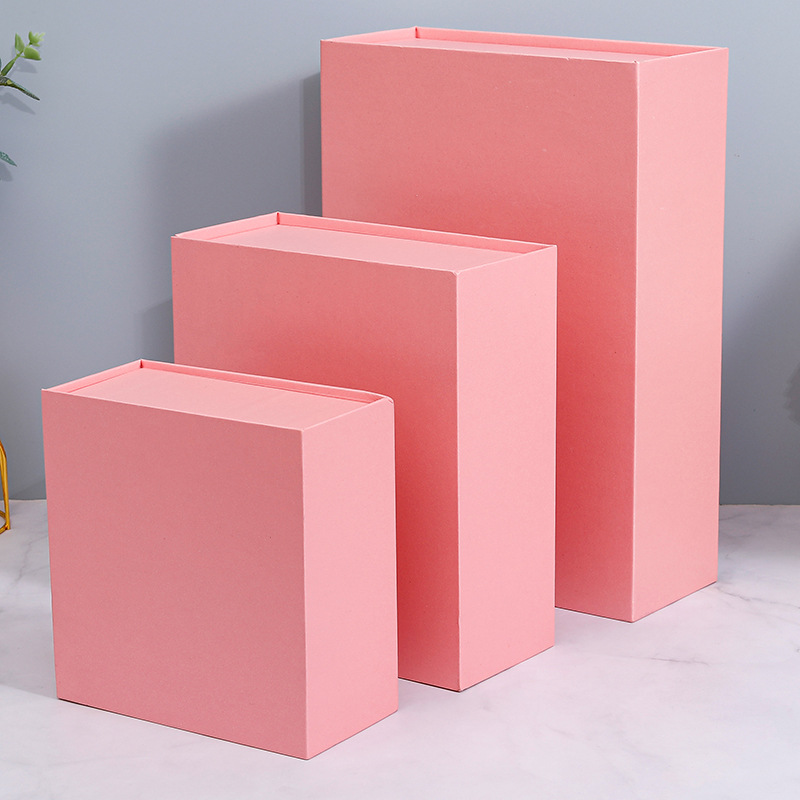 Pink One Year Old Gift Box Wholesale High-end Flip Cover Box Cosmetic Box Accompanying Gift Box in stock Birthday Gift Box