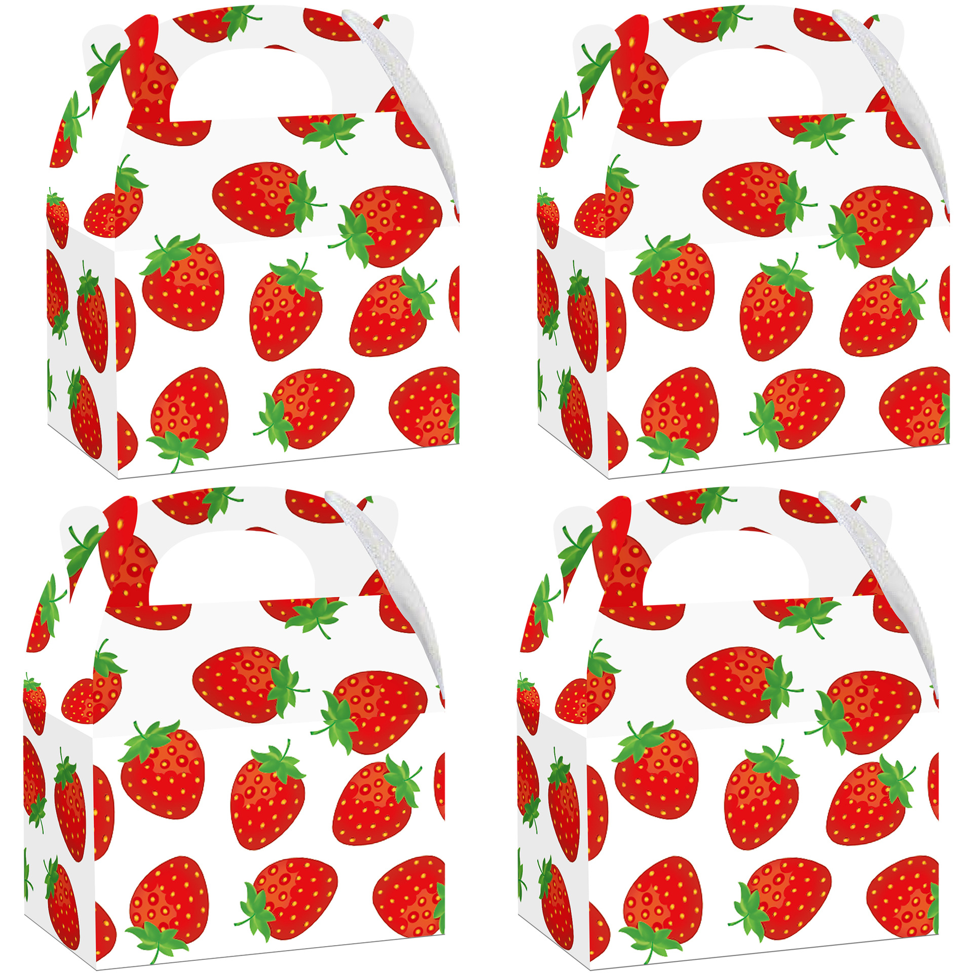Amazon New Cute Style Strawberry Candy Carton Birthday Gift Box Party Gift Small Gift Biscuit Candy