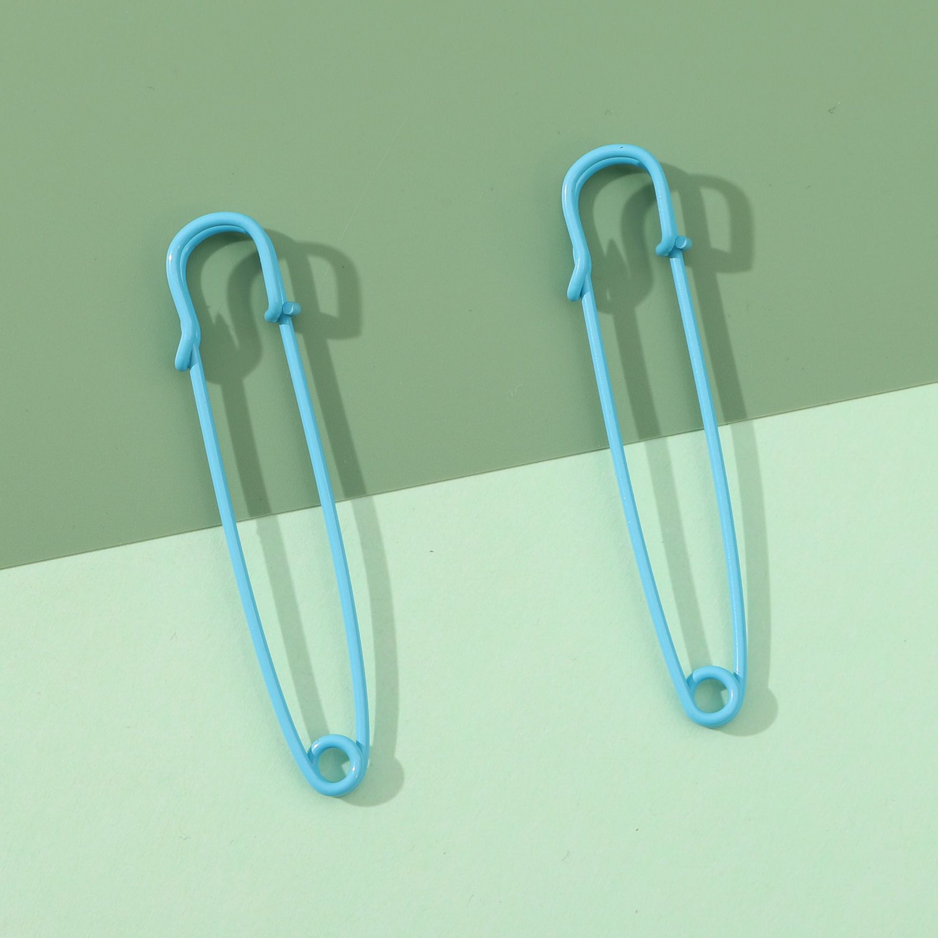 Picture of Japanese and Korean Color Metal Paint Oversized Pin DIY Handmade Jewelry Accessories Shawl Wool Buckle Safety Pin Brooch