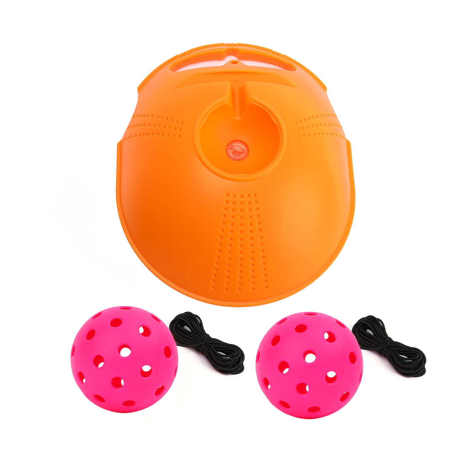 Picture of Pick ball trainer training base 40 holes high elastic plastic hole ball beginners practice Pickleball