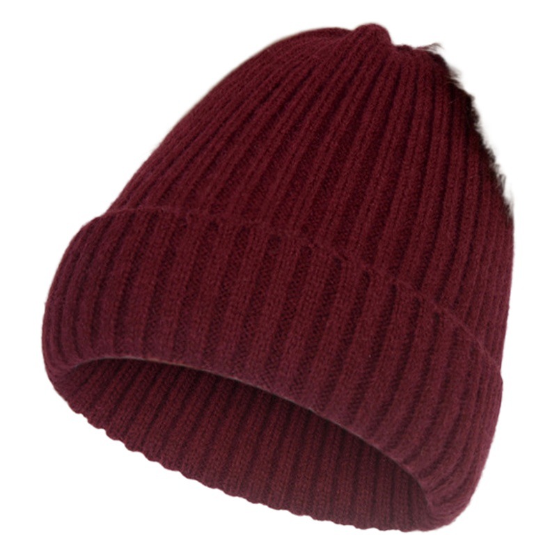 Autumn and Winter new wool hat imitation raccoon double fur ball knitted hat warm all-match velvet cored yarn pullover hat