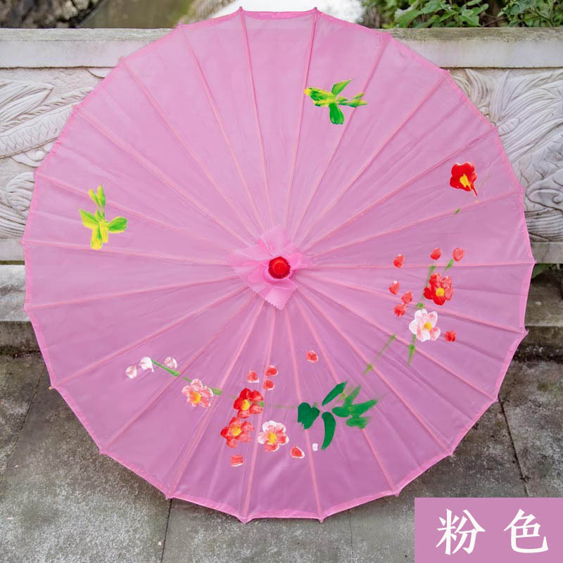 Picture of Classical Craft Umbrella Silk Cloth Outdoor Ceiling Decorative Oil Paper Umbrella Catwalk Dance Props COS Chinese Style Cheongsam Umbrella