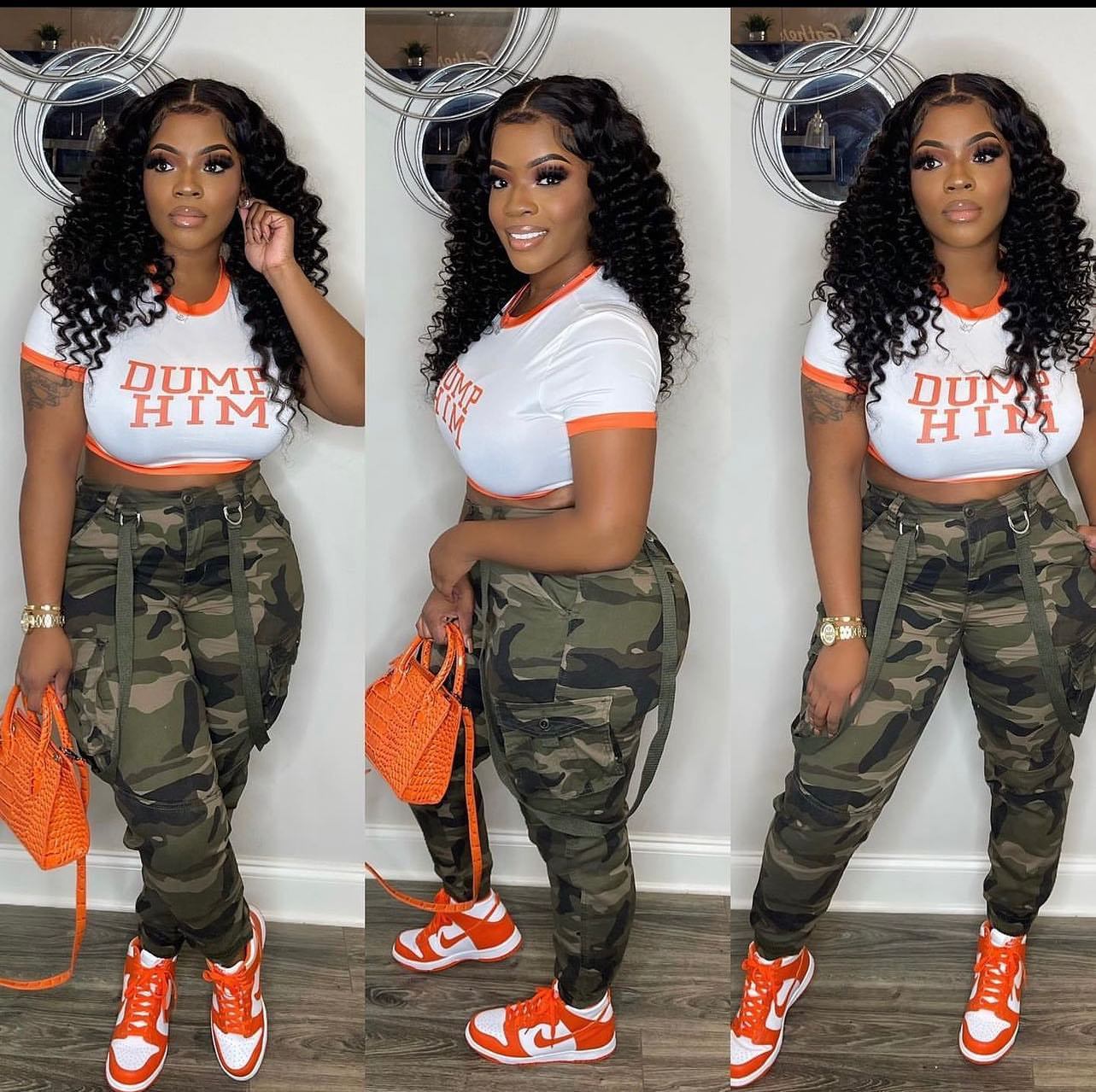 Cross-border Europe and the United States Amazon new street fashion camouflage Joker toe strap overalls
