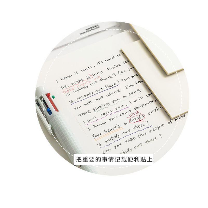 Picture of PET Transparent Sticky Notes Student Notes Note Paper Note Stickers Waterproof Perspective Non-covering ins Style Series Style