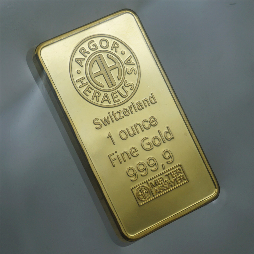 Foreign Trade Commemorative Coins Swiss Gold Nugget Foreign Commemorative Gold Bars Gold Plated Square Coins