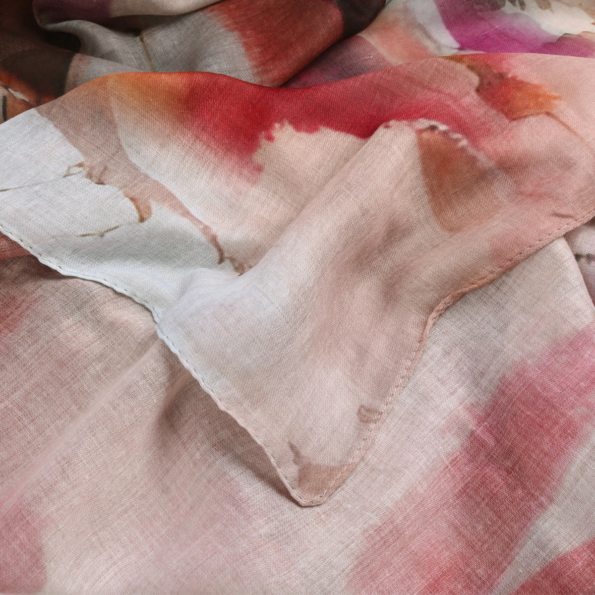 Picture of Best-Selling Watercolor Tie-Dye Cotton Scarf Arabian Satin Polyester Long Scarf Turkish Middle Eastern Scarf