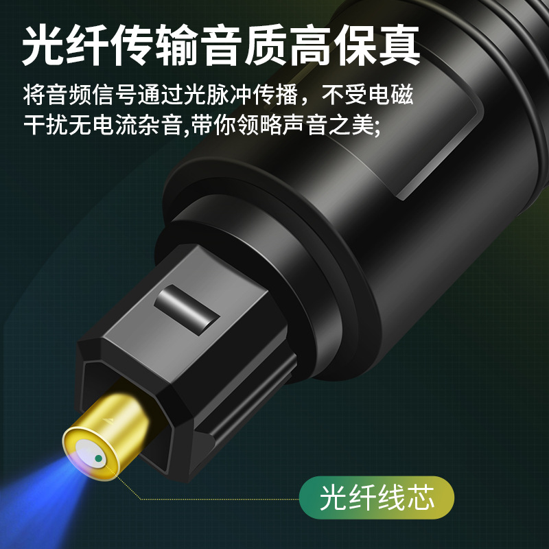 Picture of One minute two SPDIF digital audio optical fiber Square digital amplifier speaker cable audio optical fiber cable