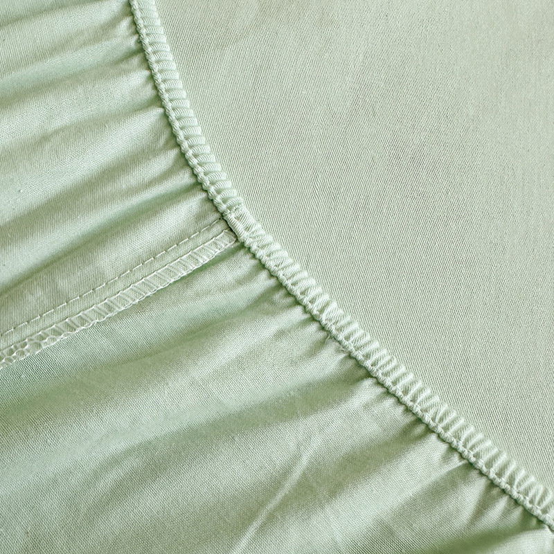 Picture of Thickened Fitted Sheet Single Piece, Class A, All Solid Color, Washed Cotton, 60S, Maternal and Infant Grade, Fitted Sheet Cover, Imitation Pure Cotton, Summer