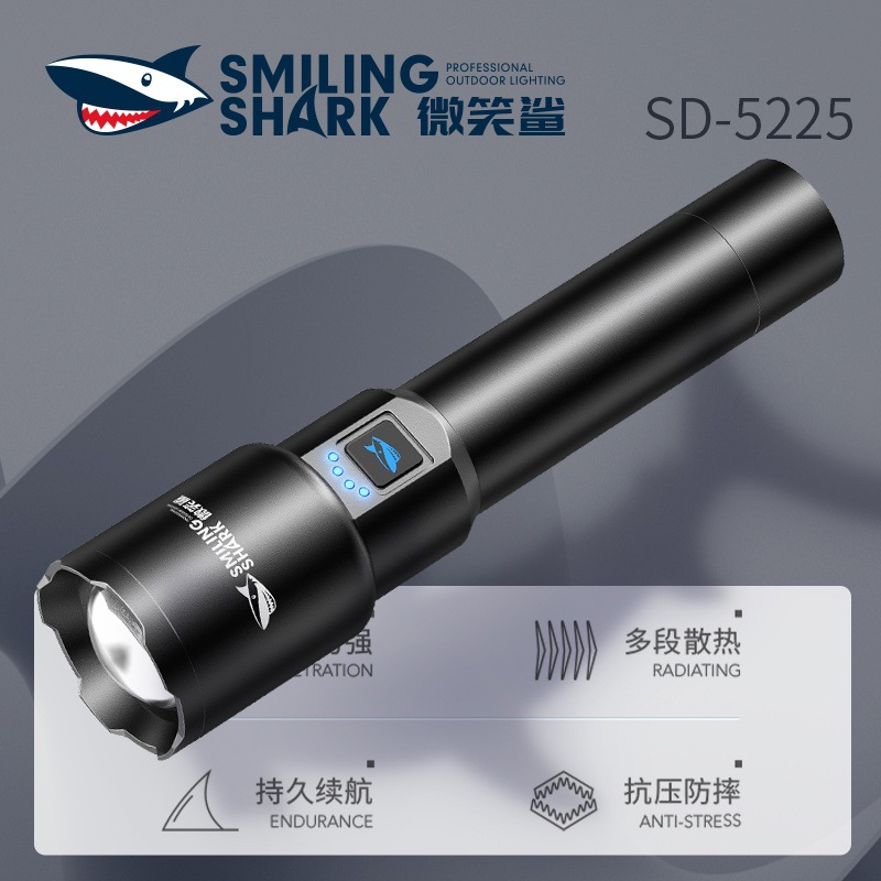 Telescopic Zoom Long-Range High-Brightness White Laser Flashlight with Multi-Level Adjustment Flashlight Aluminum Alloy Flashlight