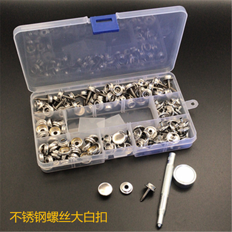 15mm stainless steel screw large white buckle tarpaulin screw fixing buckle yacht turnbuckle with installation tool