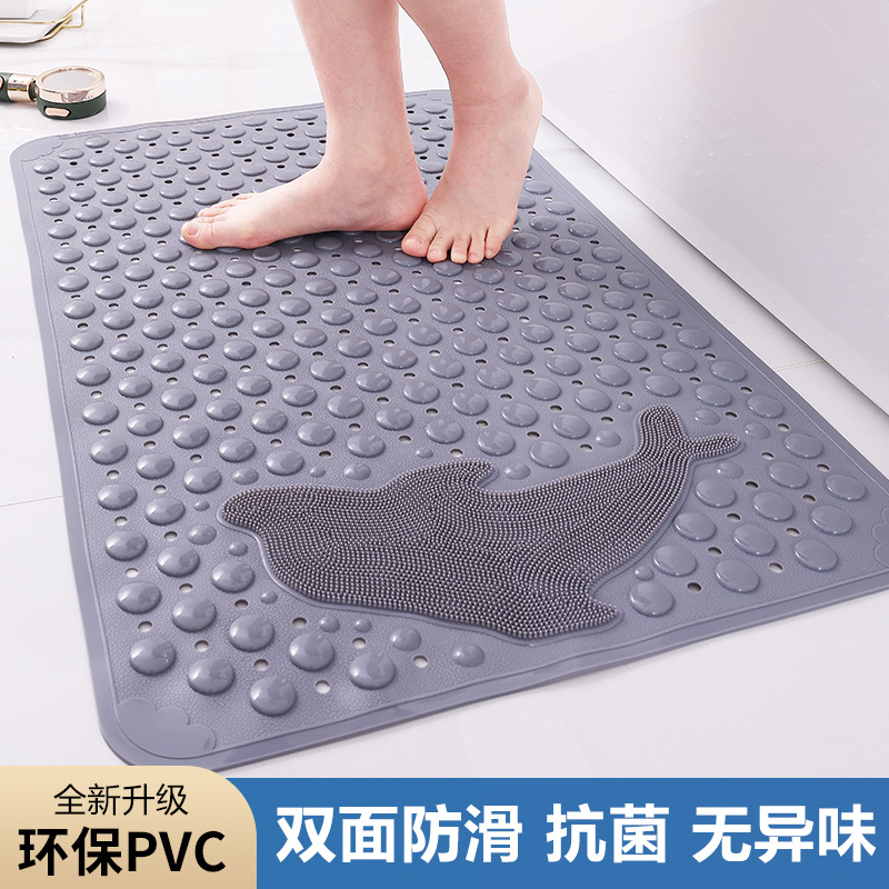 Picture of Bathroom Non-Slip Mat, Bathroom Bath Mat, Shower Room Waterproof Anti-Fall Foot Mat, Household Toilet Floor Mat with Suction Cup