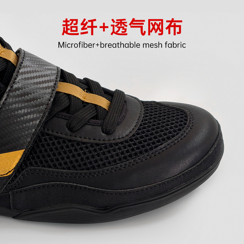 Picture of Boxing shoes, men's and women's Sanda training, martial arts fighting shoes, high-top Muay Thai breathable professional freestyle shoes, wrestling shoes