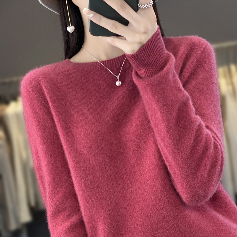 Picture of Soft Nuo low round neck sweater women's autumn and winter New pullover long sleeve wool bottoming shirt women's first-line ready-to-wear sweater women