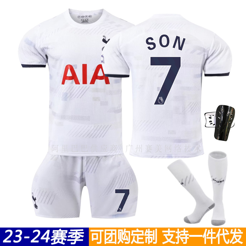 2324 Tottenham Home White Pants No. 7 Son 10 Kane 9 Ri Salison Football Sportswear Wholesale