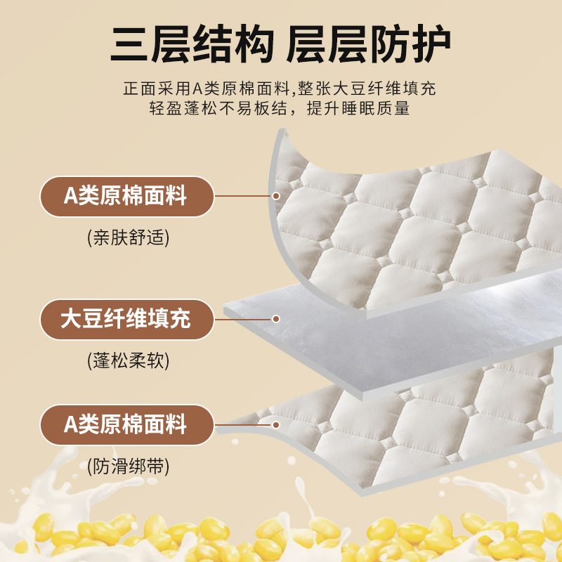 Picture of Mattress soft cushion household bedroom thin non-slip mat mattress dormitory student single double tatami protective pad machine washable