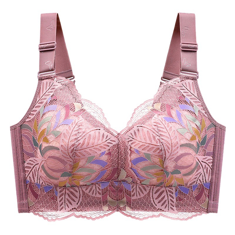 Summer Full Cup without Steel Ring Tomanin Massage Large Size Underwear Women's Big Chest Small Bra for Fat Girls