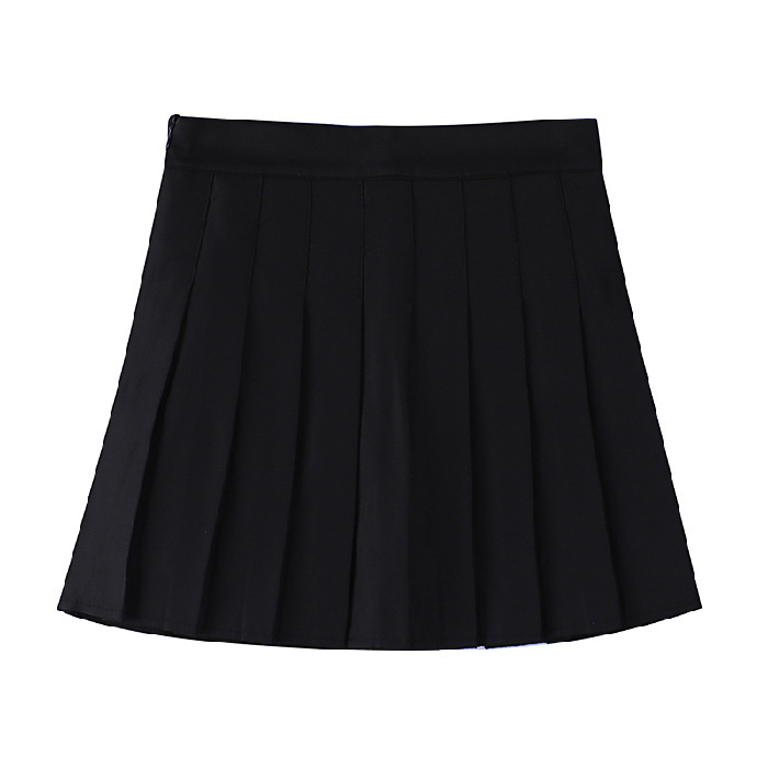Picture of (Safety Pants Zipper Button) Pleated Skirt JK Uniform Skirt All-match Skirt Spring Summer Short Skirt Trendy