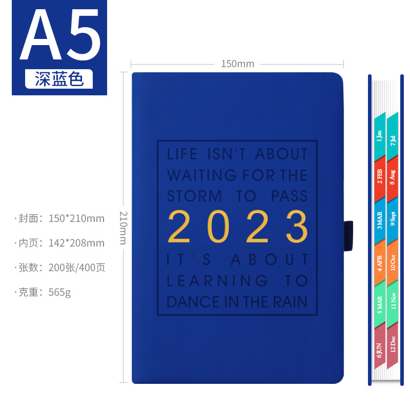 Picture of 2025 Schedule, 365-Day Daily Planner, One Page Per Day, Diary, Notepad, Time Management Notes