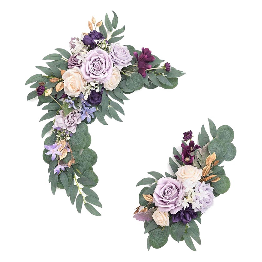 Amazon Foreign Trade Arch Artificial Flower Welcome Flower Row Lintel Flower Water Sign Artificial Flower Wedding Decoration Manufacturer Supply