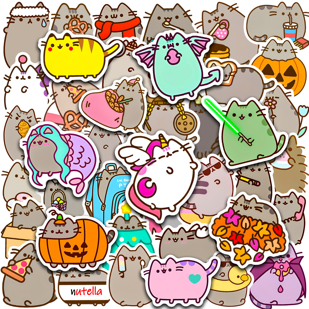 Picture of 50 pieces of fat Chihuahua stickers hand account laptop ipad water cup waterproof decorative graffiti stickers wholesale
