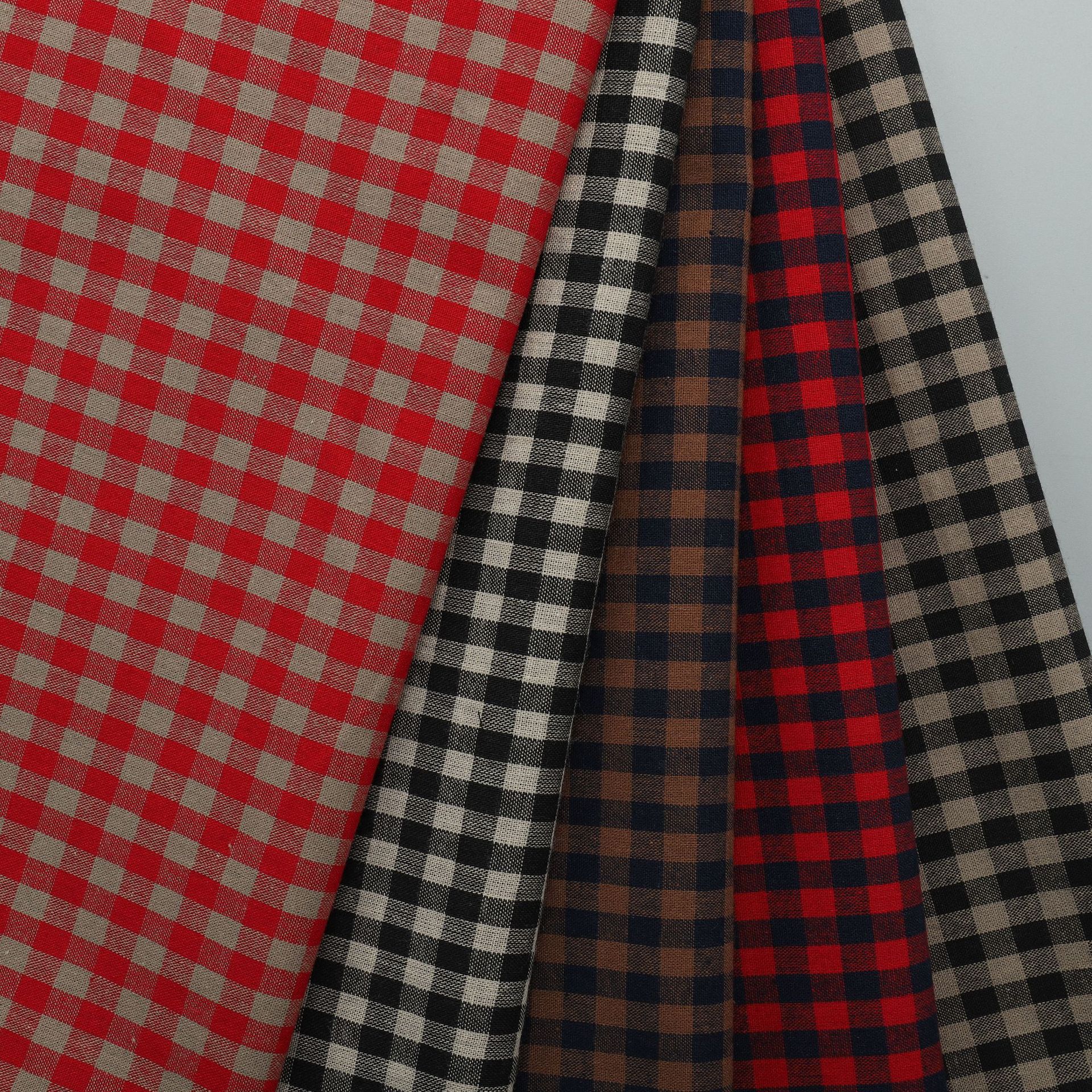 Cotton Yarn-dyed Plain Chaoyang Plaid Shirt Sunscreen Jacket Sling Dress Fashion Bedding Decorative Fabric