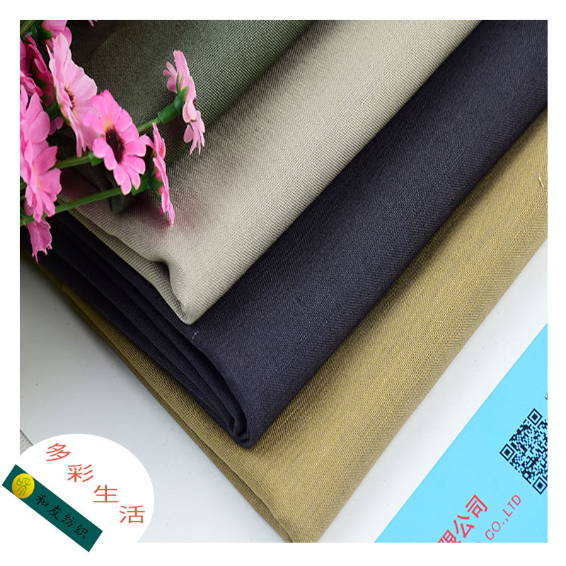 Solid Color Polyester Linen Cotton Fabric Linen Cotton Fabric Cotton Linen Blended Fabric Summer Cotton Linen Fabric Polyester Linen Fabric