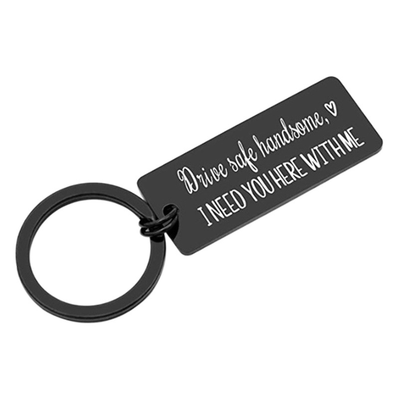 Europe and the United States hot selling Drive safe handsome safe driving stainless steel keychain gift can be set