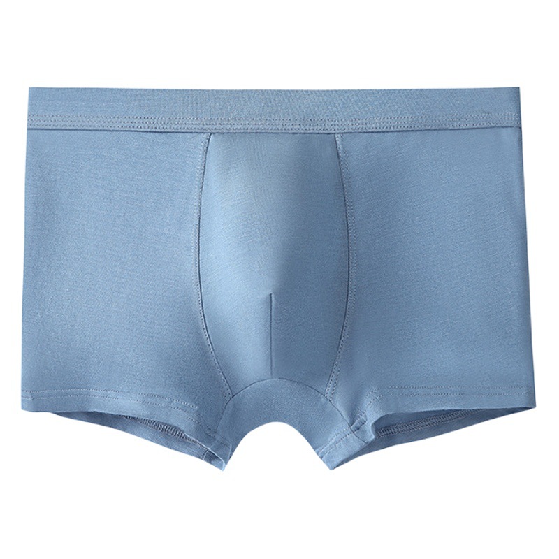 Picture of Modal Men's Underwear Boxer Briefs Summer Solid Color Thin Breathable Large Size Modal Boys' Boxer Briefs