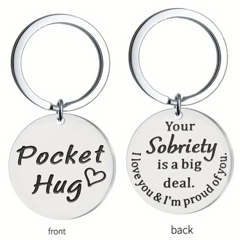 Picture of Customized German Russian Spanish Stainless Steel Keychain Commemorative Blessing Colleagues Keychain Can be customized with graphics and text