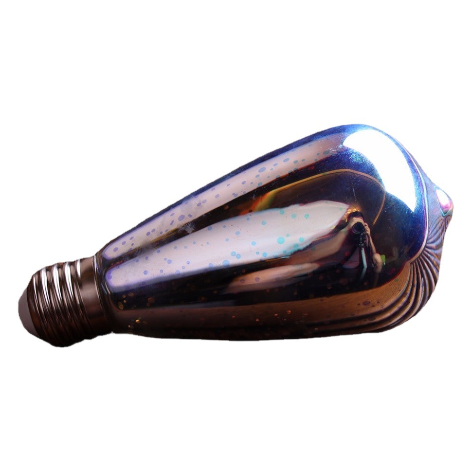 LED decorative lights 3D fireworks lights stars 3W wide voltage E27 screw 3D seven-color Edison bulb
