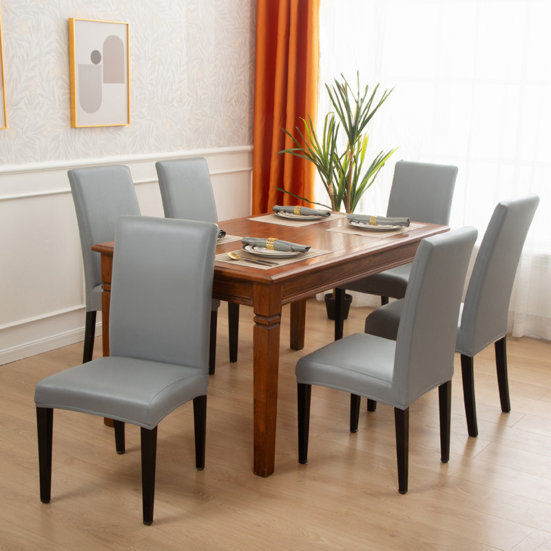 Picture of Cross-border New Solid Color Stretch Leather Seat Cover Amazon wish Dining Chair Office Waterproof and Dustproof Chair Cover