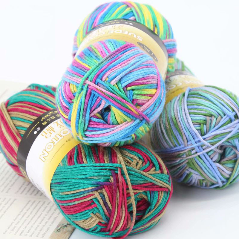 Picture of Su-velvet cotton hand-woven color wool knitting thread scarf coarse wool fancy doll coat needle sweater thread