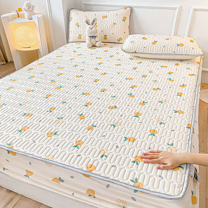 Picture of Class a Natural Latex Mat Set Air-Conditioned Mat Three-Piece Set Fitted Sheet Student Dormitory Summer Quilt Washable