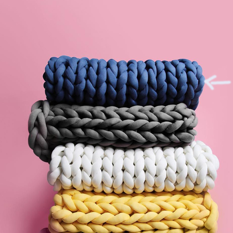 Filling core yarn cloth strip thick wool DIY blanket material OHHIO hand-woven blanket sub-thread machine washable no lint