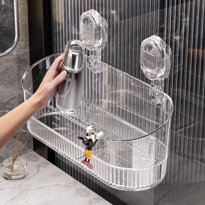 Suction Cup Storage Rack Punch-Free Wall-Mounted Toilet Bathroom Bath Toilet Washstand Kitchen Storage Box