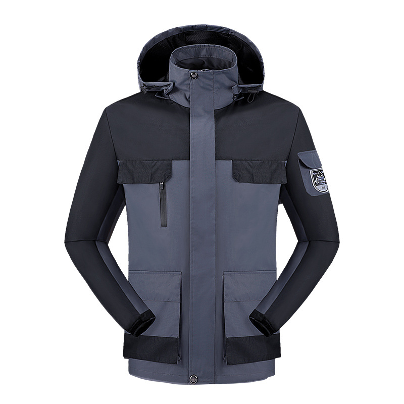 Picture of Amazon Couple Jacket Outdoor Large Size Hooded Windproof Waterproof Mountaineering Fishing Cargo Jacket for Men and Women