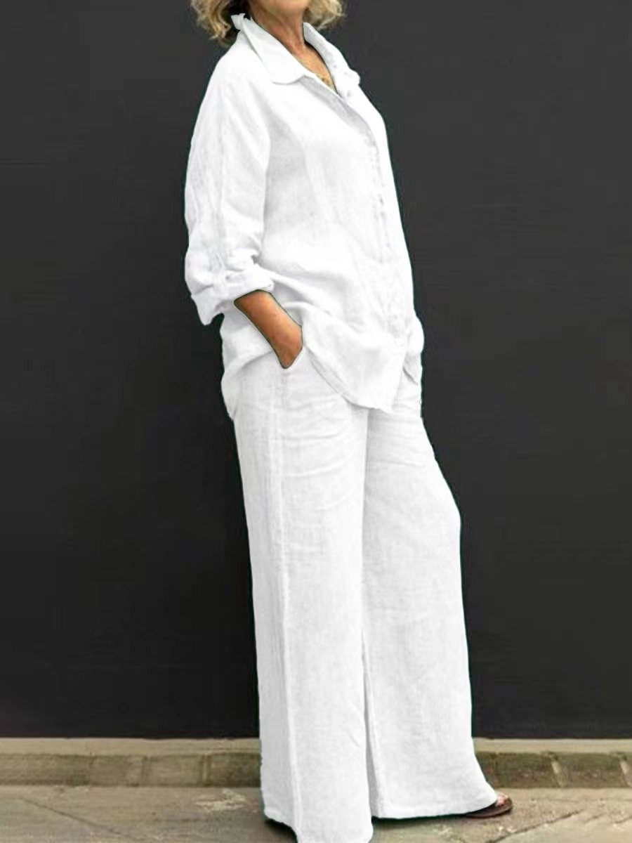 Picture of Foreign trade new ladies shirt suit 2024 leisure city suit independent station women's AliExpress Amazon