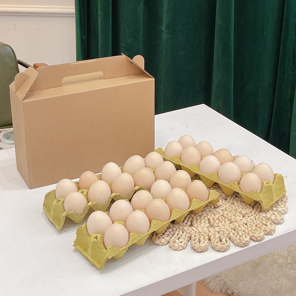 Free-Range Chicken Eggs in a Hand-Held Paper Box, Reinforced Gift Box, Corrugated Packaging Box, 30-60 Eggs Per Box, Cross-Border Gift Box, in Stock