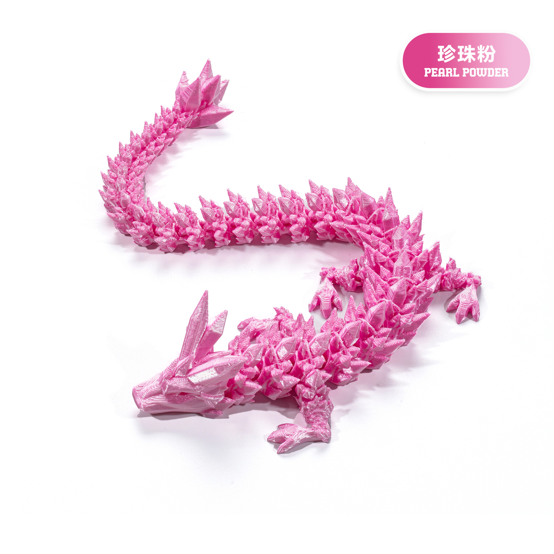 Picture of 3D printing cross-border hot selling ornaments joint movable Crystal Gem dragon ornaments hand-made suit dragon decoration