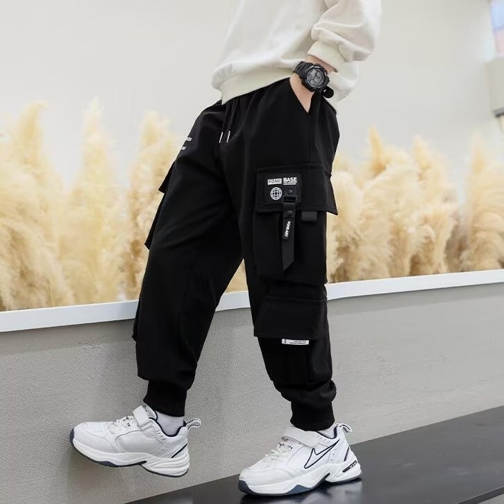 Picture of Spring and Autumn Trendy Sports Pants Korean Style Fashion Boys Crane Pants New Children Handsome Loose All-match Casual Pants