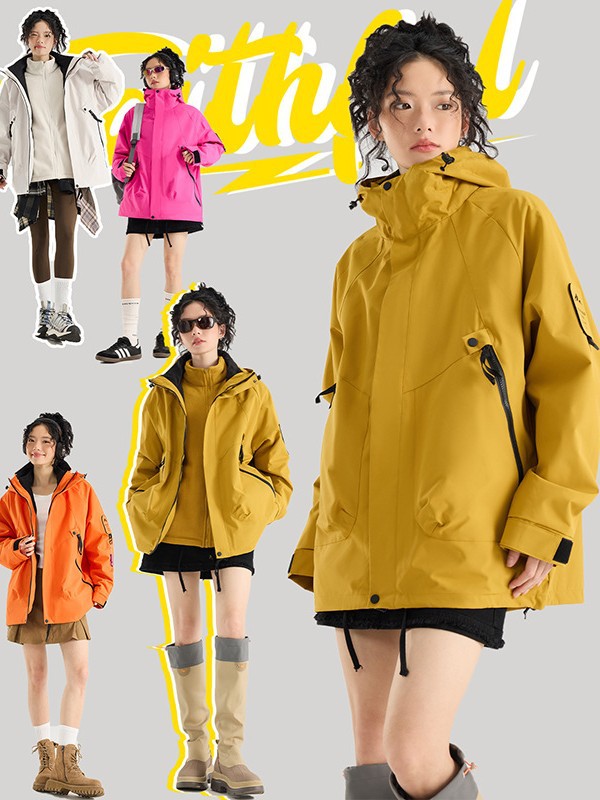 Group Purchase Jacket for Women and Men, Autumn and Winter Jacket, Fleece Three-In-One Water-Repellent Outdoor Windproof Removable Mountaineering Jacket