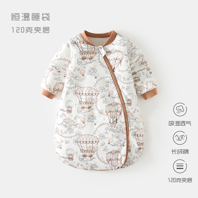 Picture of Baby's Constant Temperature Sleeping Bag Spring and Autumn Cotton Baby's U-shaped Thickened Pajamas Newborn's Zipper Multifunctional Kick-proof Quilt