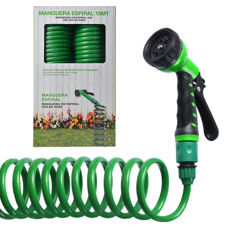 Telescopic water pipe water household car brush artifact spring pipe car wash water pipe multifunctional automatic telescopic 7 kinds of spray