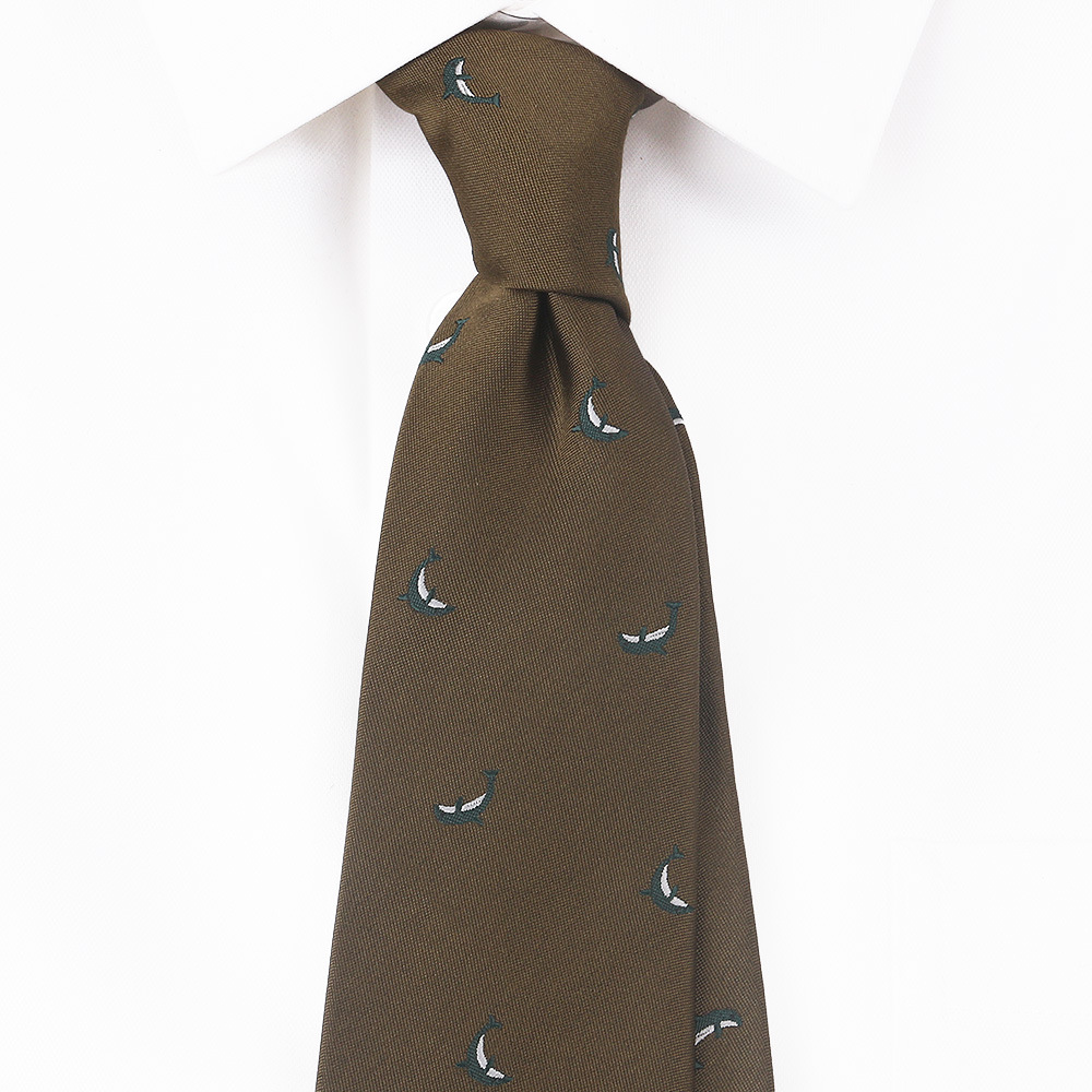 Picture of Tie Men's Dress Korean British Gentleman European and American Style Striped Brown khaki 8CM Hand Tie Professional Fashion