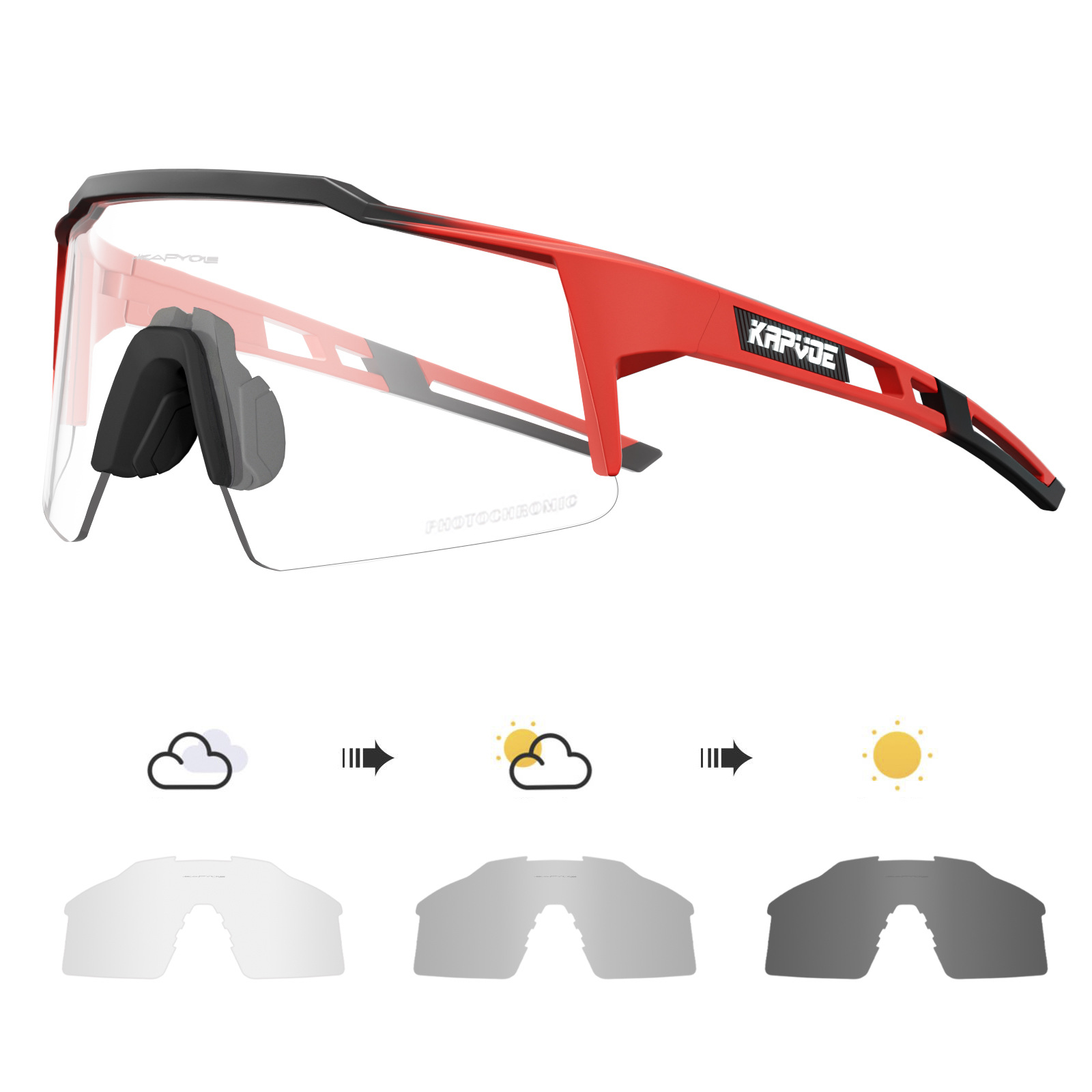 Picture of Kapvoe Cycling Glasses Four-Lens Set Bicycle Windproof Goggles Road Bike