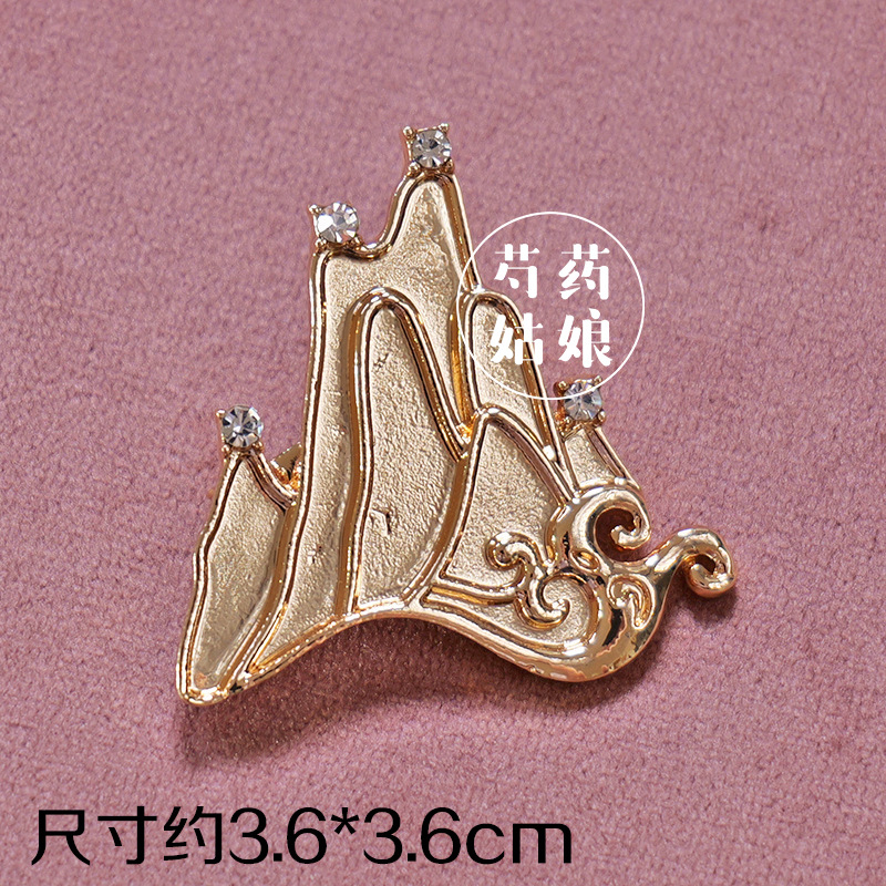 Picture of New Product Mother-Of-Pearl Brooch Jewelry/Intangible Cultural Heritage National Style Dot Green Base Embryo/National Style Holiday Event Handmade DIY Materials