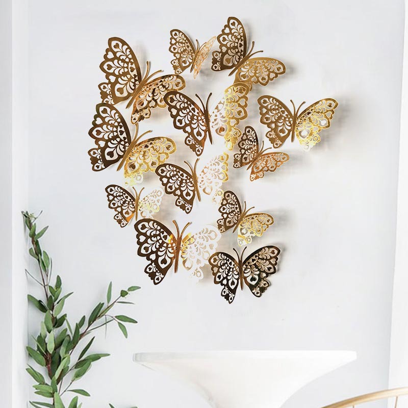Flying hollow Butterfly Home decoration festival party layout cardboard butterfly hollow love combination LK06