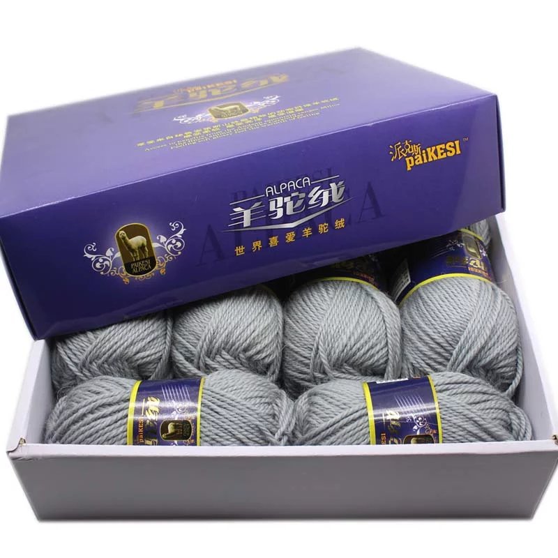 Picture of Alpaca wool yarn hand-woven fancy thick stick needle wool coat sweater hat scarf children's line manufacturers wholesale