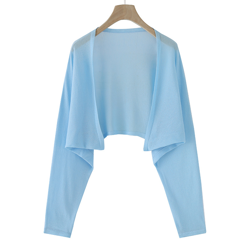 Picture of Cross-Border Summer Ice Silk White Blouse Plus Size Top with Sun Protection Shirt Thin Jacket Sun Protection Clothing Air-Conditioned Shirt Women Summer